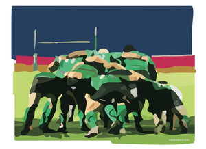 The Scrum - Rugby Print